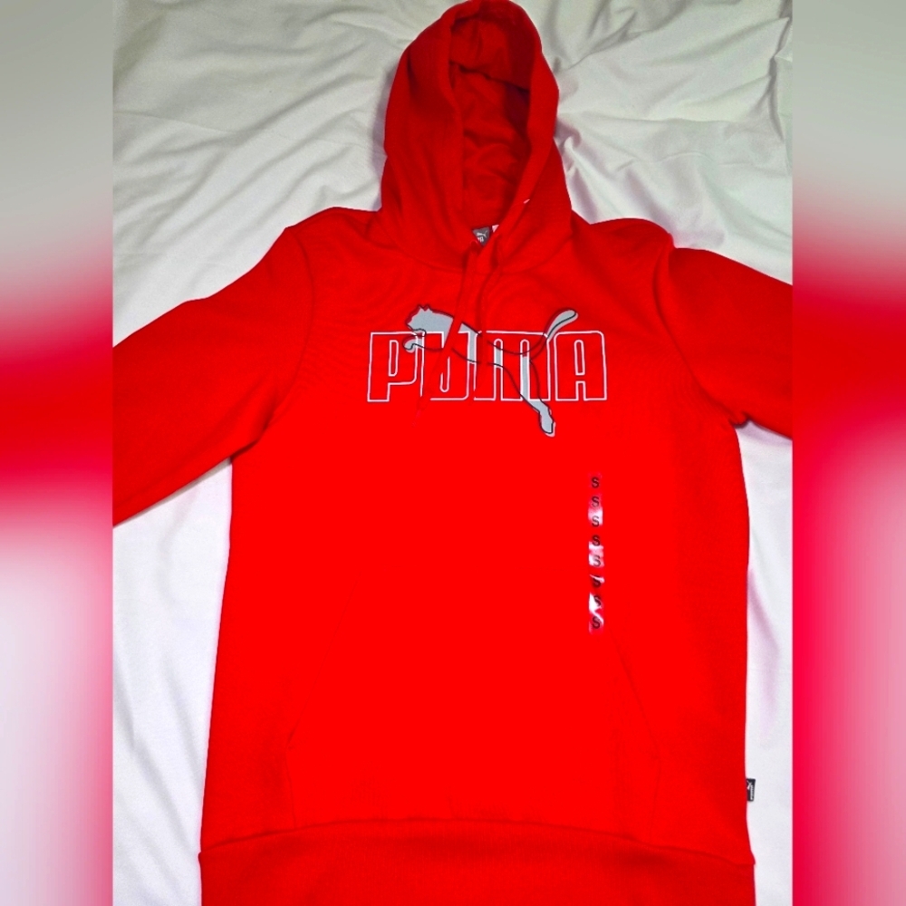 Puma Pull Over Red Logo Hoodie- Size Sm NWOT